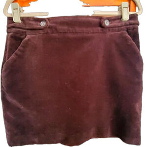 Banana Republic Corduroy Skirt Dark Purple Size 6 | EUC
